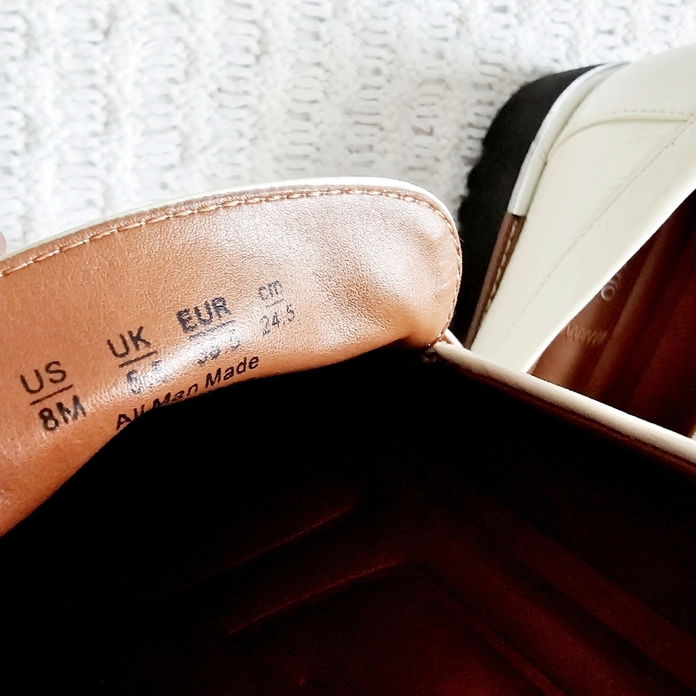 Franco Sarto Carolynn Tassel Loafers Neutral Patent Slip On Lug Sole Vamp NWOT 8 - Picture 14 of 16